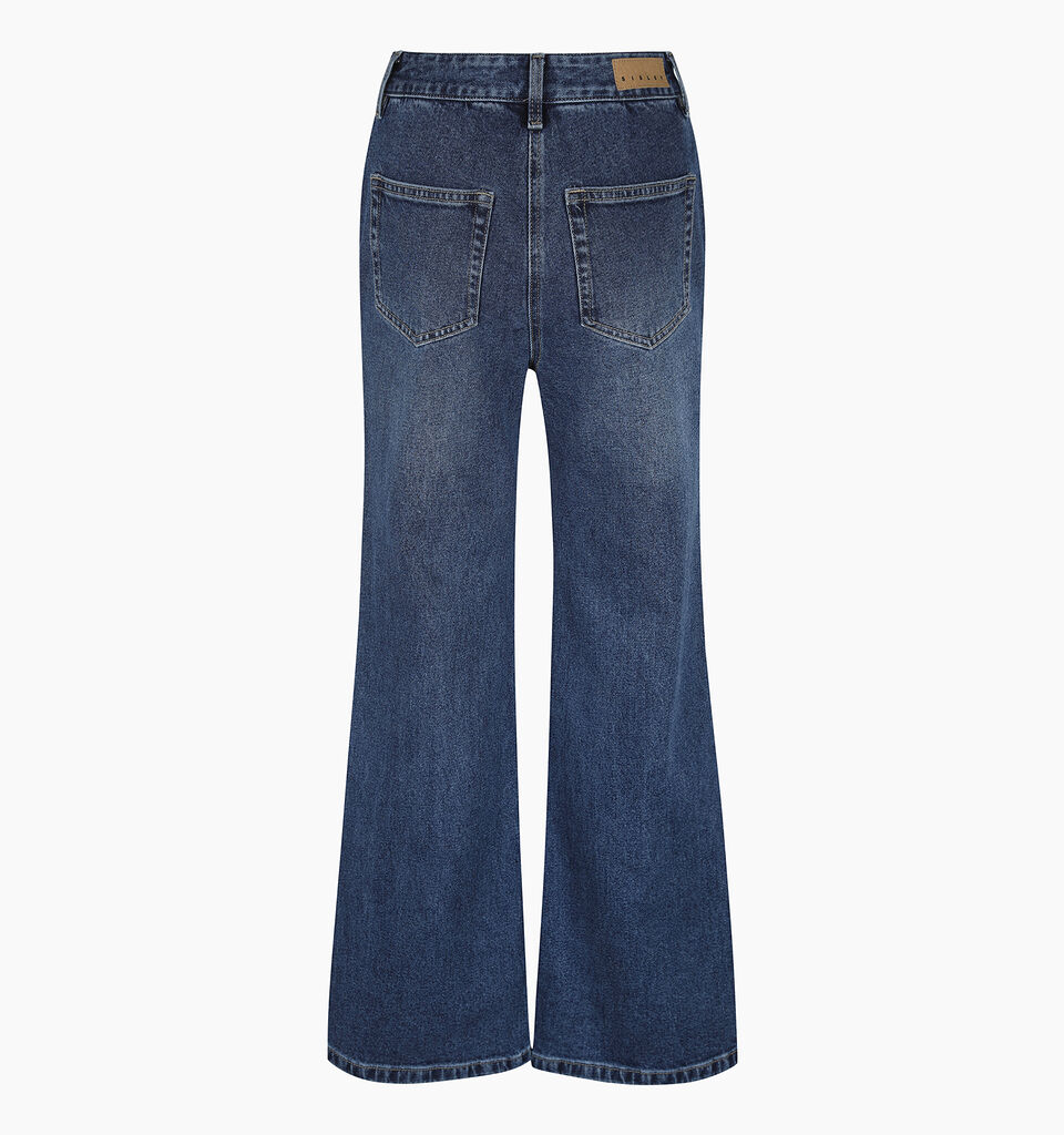 TROUSERS - sisley k jeans flare & bootcuts - Dark Blue | Sisley K image number 2
